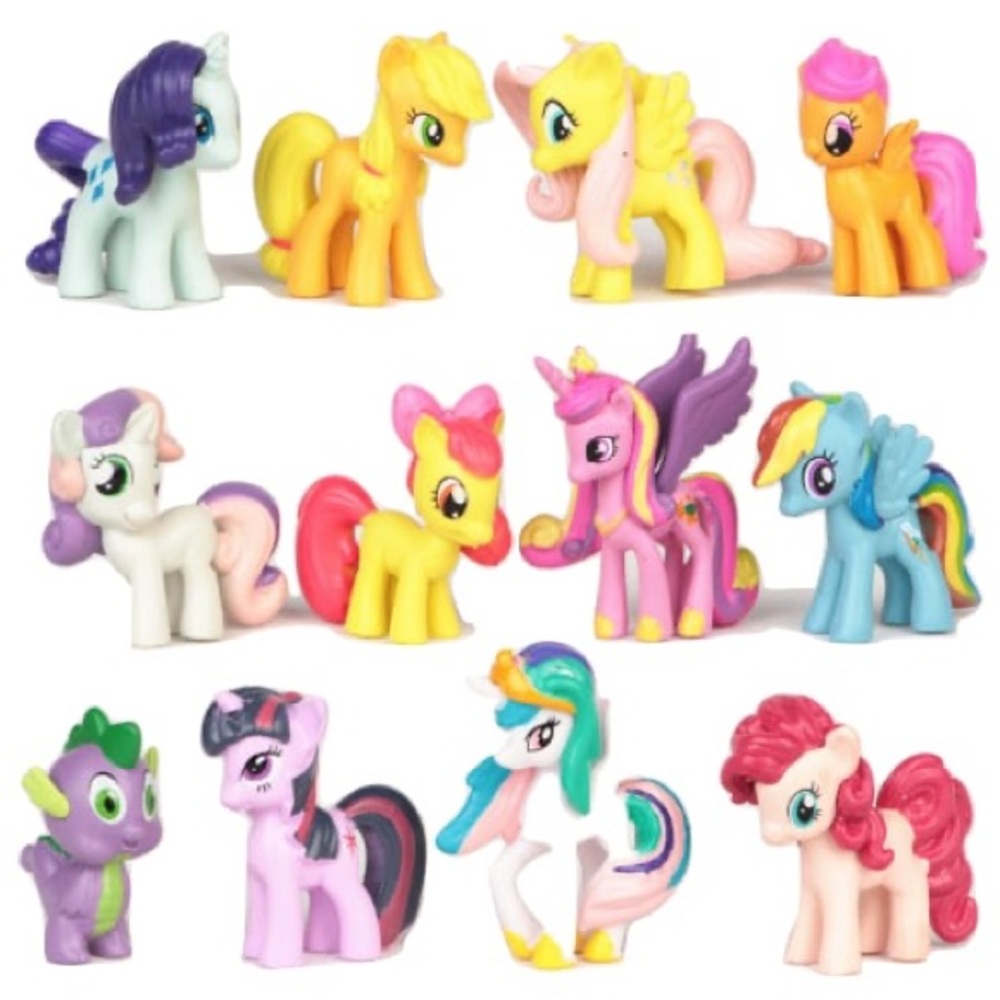 My Little Pony Minis 12 pack of vintage figurines (toys or cake toppers)